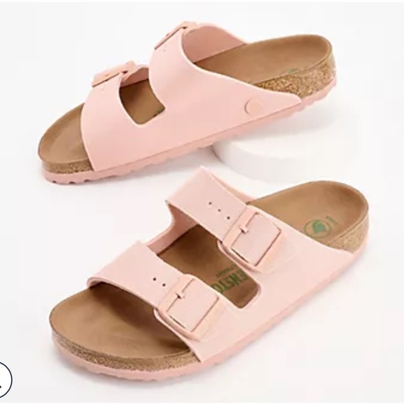 Birkenstock Boston Vegan Light Pink Soft Bed Size 39/8-8.5 Never Worn - Picture 1 of 8